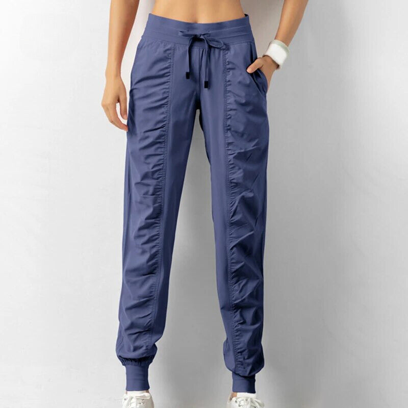 Pantalon de randonnée Alia avec taille élastique et poches pour homme | Rêve Bleu