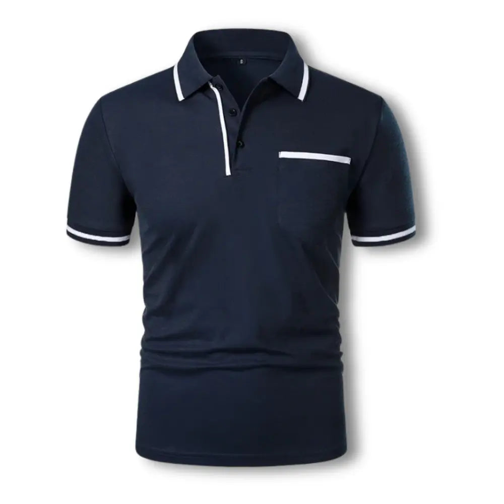 Polo à manches longues avec détails contrastés pour homme | Rêve