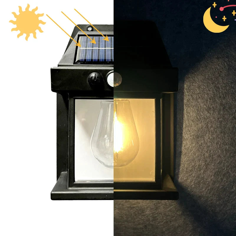 Applique murale solaire LED avec détecteur de mouvement pour extérieur | Rêve