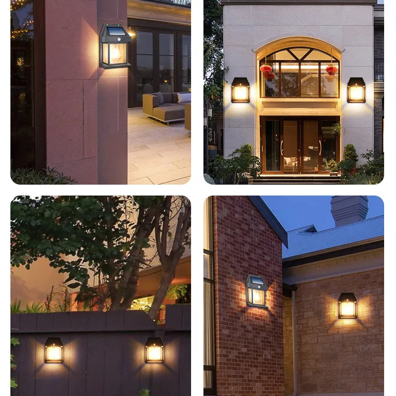 Applique murale solaire LED avec détecteur de mouvement pour extérieur | Rêve