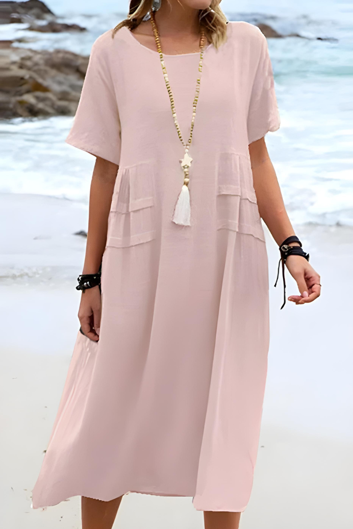 Robe longue femme à design superposé | Rêve Rose