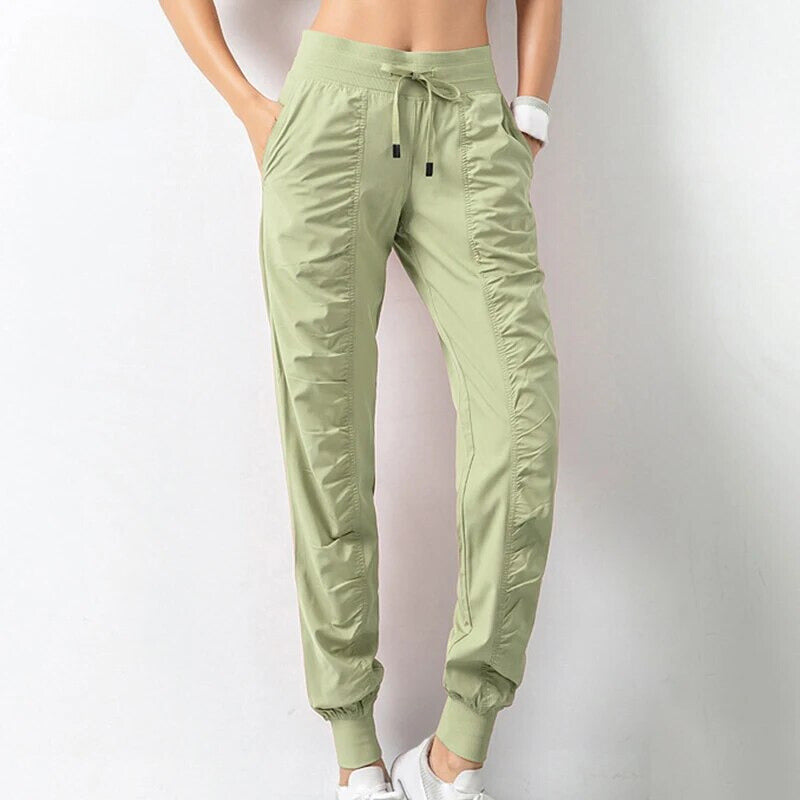 Pantalon de randonnée Alia avec taille élastique et poches pour homme | Rêve Vert