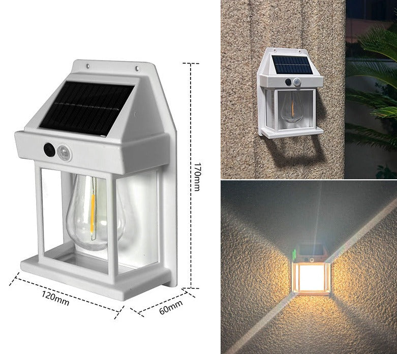 Applique murale solaire LED avec détecteur de mouvement pour extérieur | Rêve Blanc