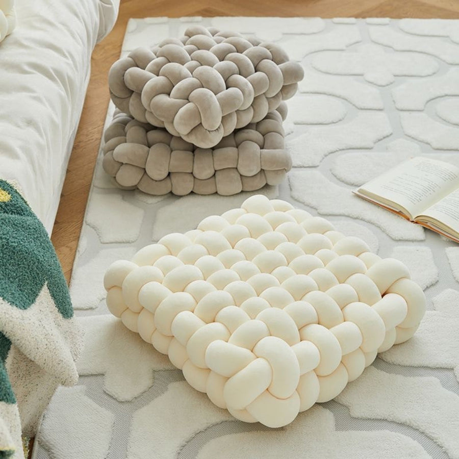 Coussin décoratif tressé en forme de nœud | Rêve