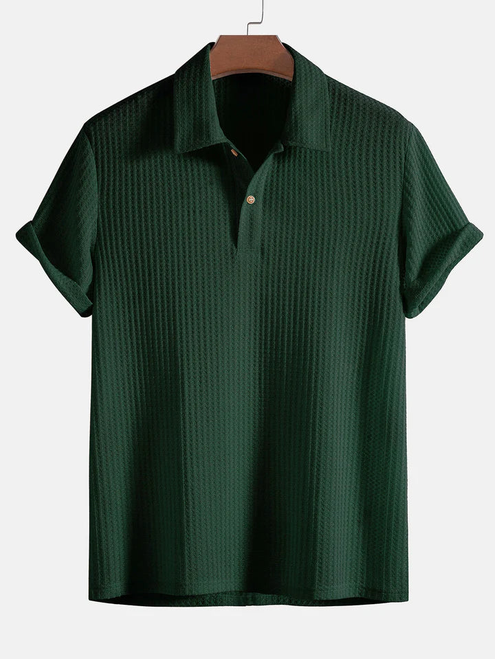 Polo en maille waffle pour homme | Rêve Vert
