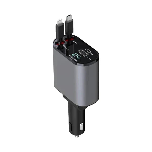 Adaptateur voiture 4-en-1 avec ports USB et écran numérique | Rêve