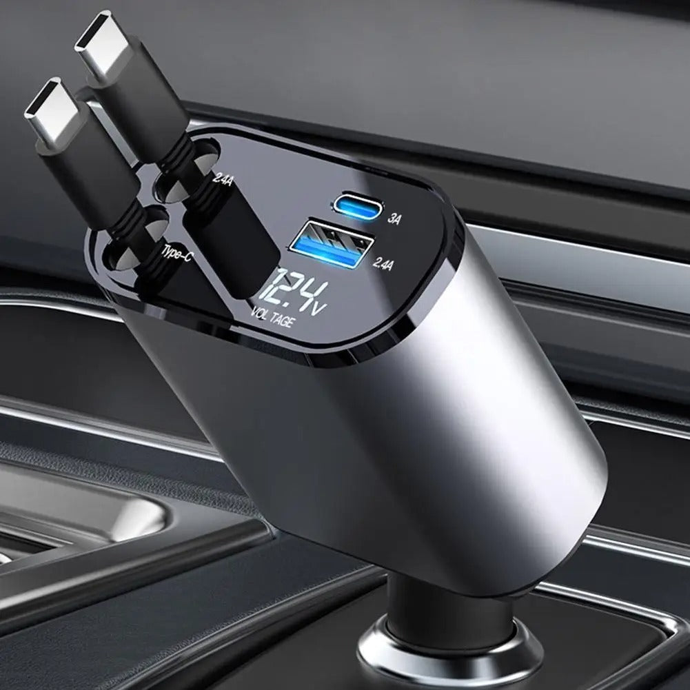 Adaptateur voiture 4-en-1 avec ports USB et écran numérique | Rêve