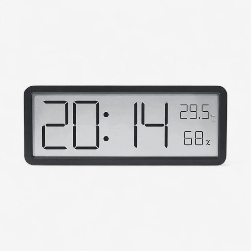 Horloge murale numérique LED avec affichage température et humidité | Rêve Noir
