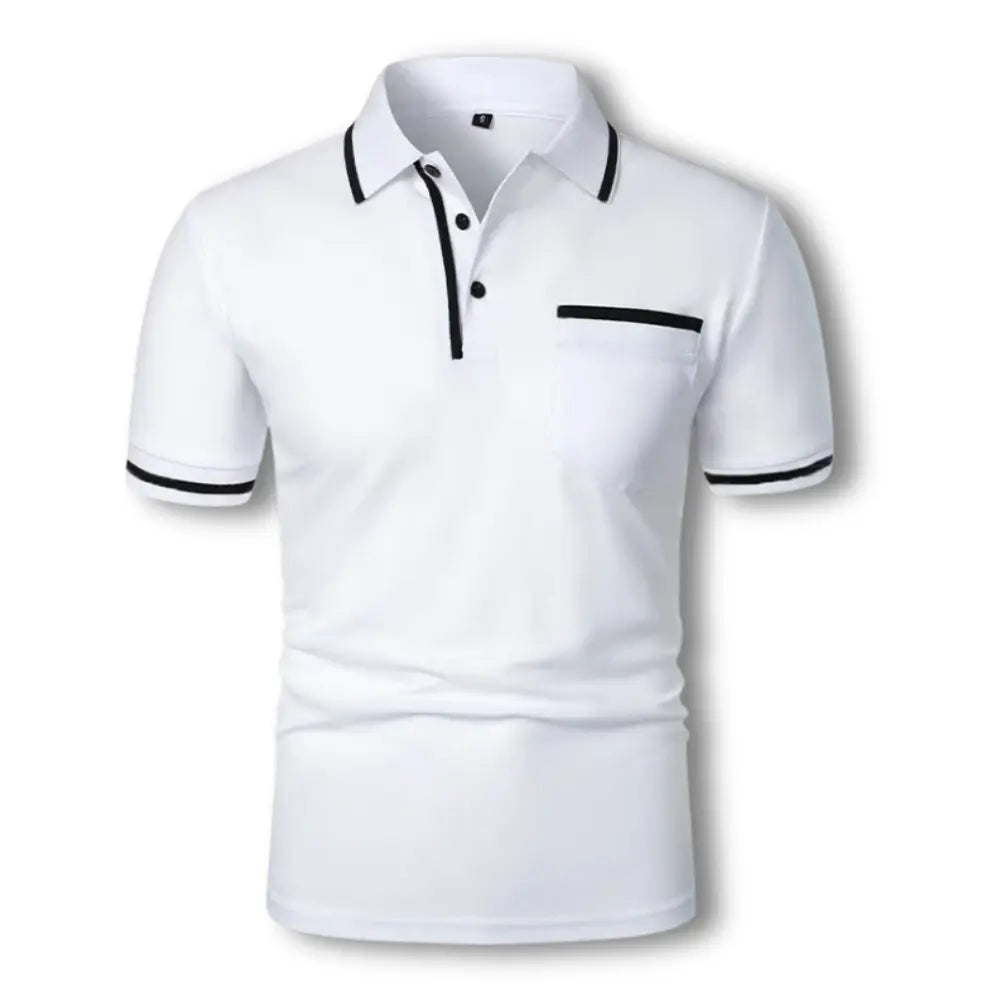 Polo à manches longues avec détails contrastés pour homme | Rêve