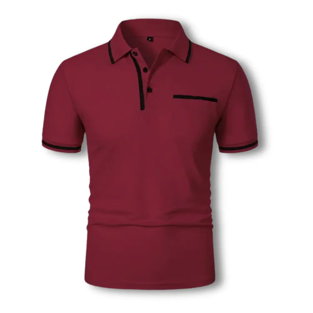 Polo à manches longues avec détails contrastés pour homme | Rêve