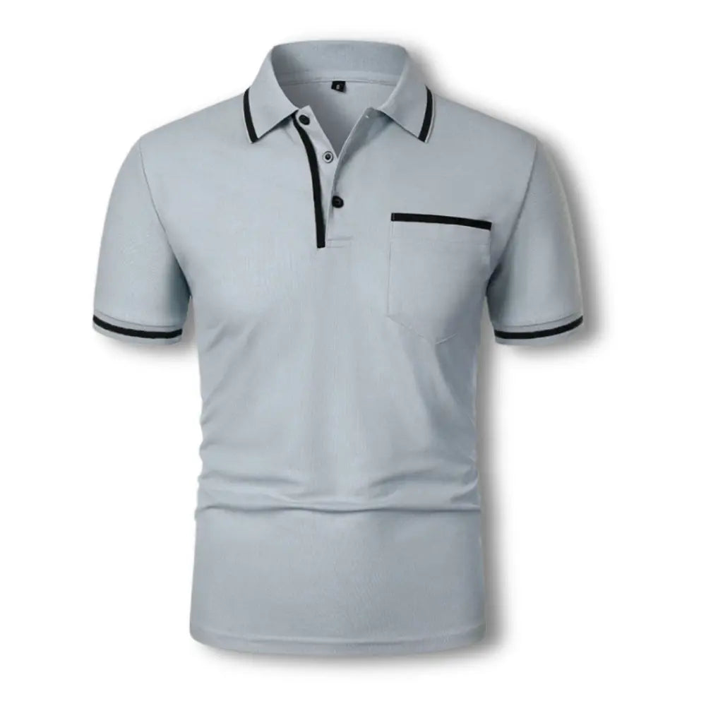 Polo à manches longues avec détails contrastés pour homme | Rêve