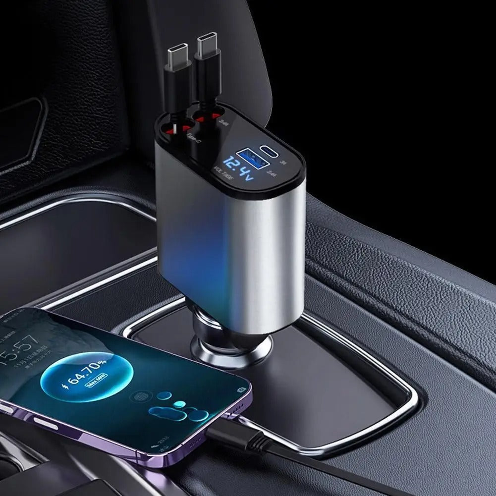 Adaptateur voiture 4-en-1 avec ports USB et écran numérique | Rêve
