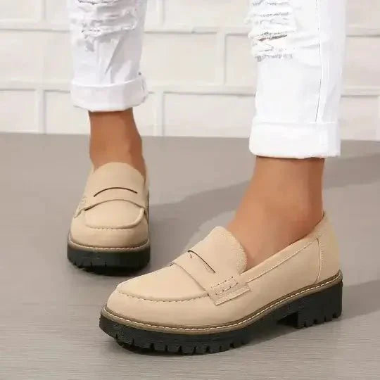 Mocassins slip-on avec semelle robuste | Rêve Beige