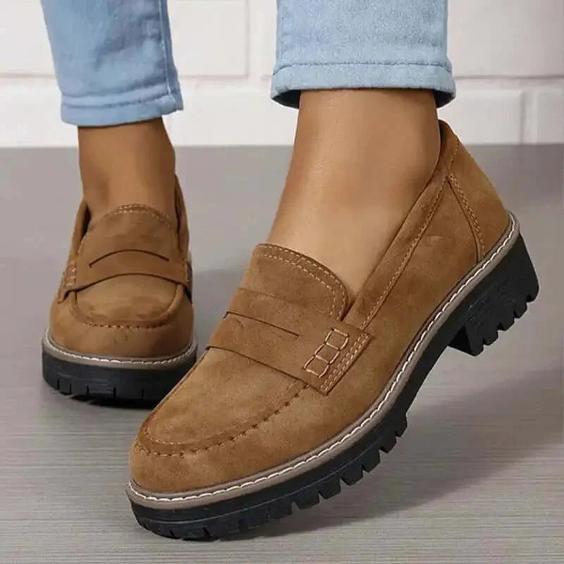 Mocassins slip-on avec semelle robuste | Rêve Marron